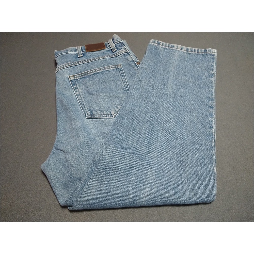 L.L. Bean Double L Blue Jeans Men 34/28 Relaxed Fit Classic Cotton Comfort